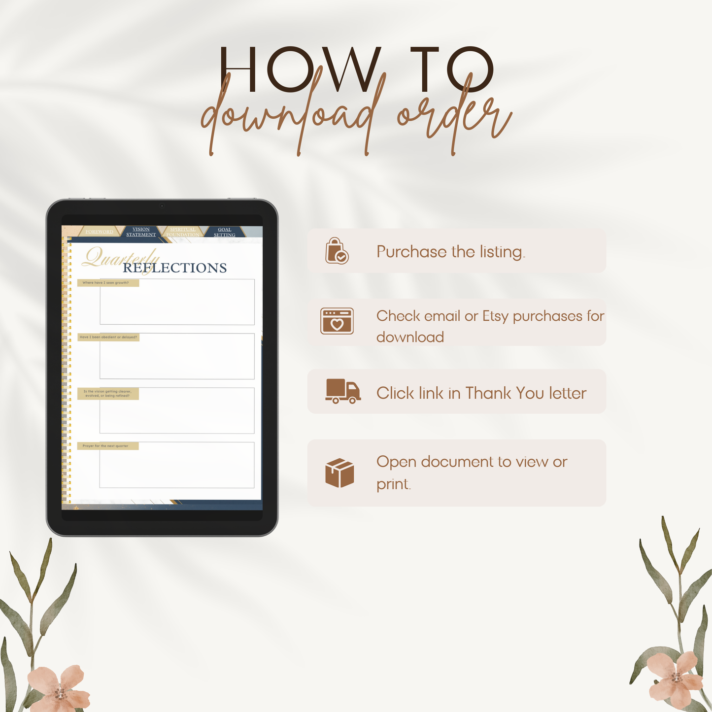 From Vision to Victory: Christian Digital Planner for God-Given Goals (Undated, 80+ Pages, Hyperlinked)